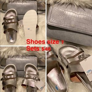 Relic bag and aqua college sandals